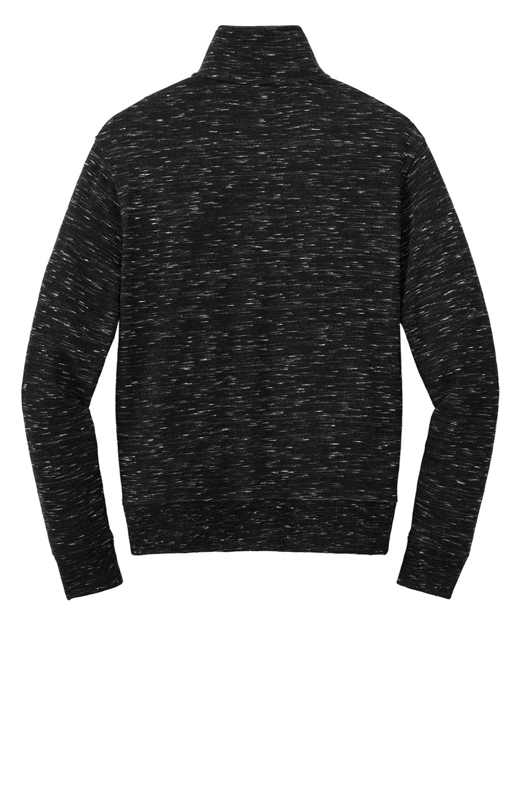 Tentree TTCW6108 Womens Space Dye Fleece 1/4 Zip Sweatshirt Meteorite Black Space Dye Flat Back