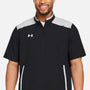 Under Armour Mens Motivate 3.0 Water Resistant 1/4 Zip Short Sleeve Sweatshirt w/ Pouch Pocket - Black/Mod Grey/White - Coming Soon