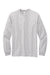 Volunteer Knitwear VL100LS Mens USA Made All American Long Sleeve Crewneck T-Shirt Heather Grey Flat Front