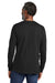 Volunteer Knitwear VL100LS Mens USA Made All American Long Sleeve Crewneck T-Shirt Deep Black Model Back