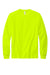 Volunteer Knitwear VL100LS Mens USA Made All American Long Sleeve Crewneck T-Shirt Safety Green Flat Front