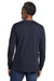 Volunteer Knitwear VL100LS Mens USA Made All American Long Sleeve Crewneck T-Shirt Strong Navy Blue Model Back