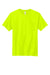Volunteer Knitwear VL100P Mens USA Made All American Short Sleeve Crewneck T-Shirt w/ Pocket Safety Green Flat Front