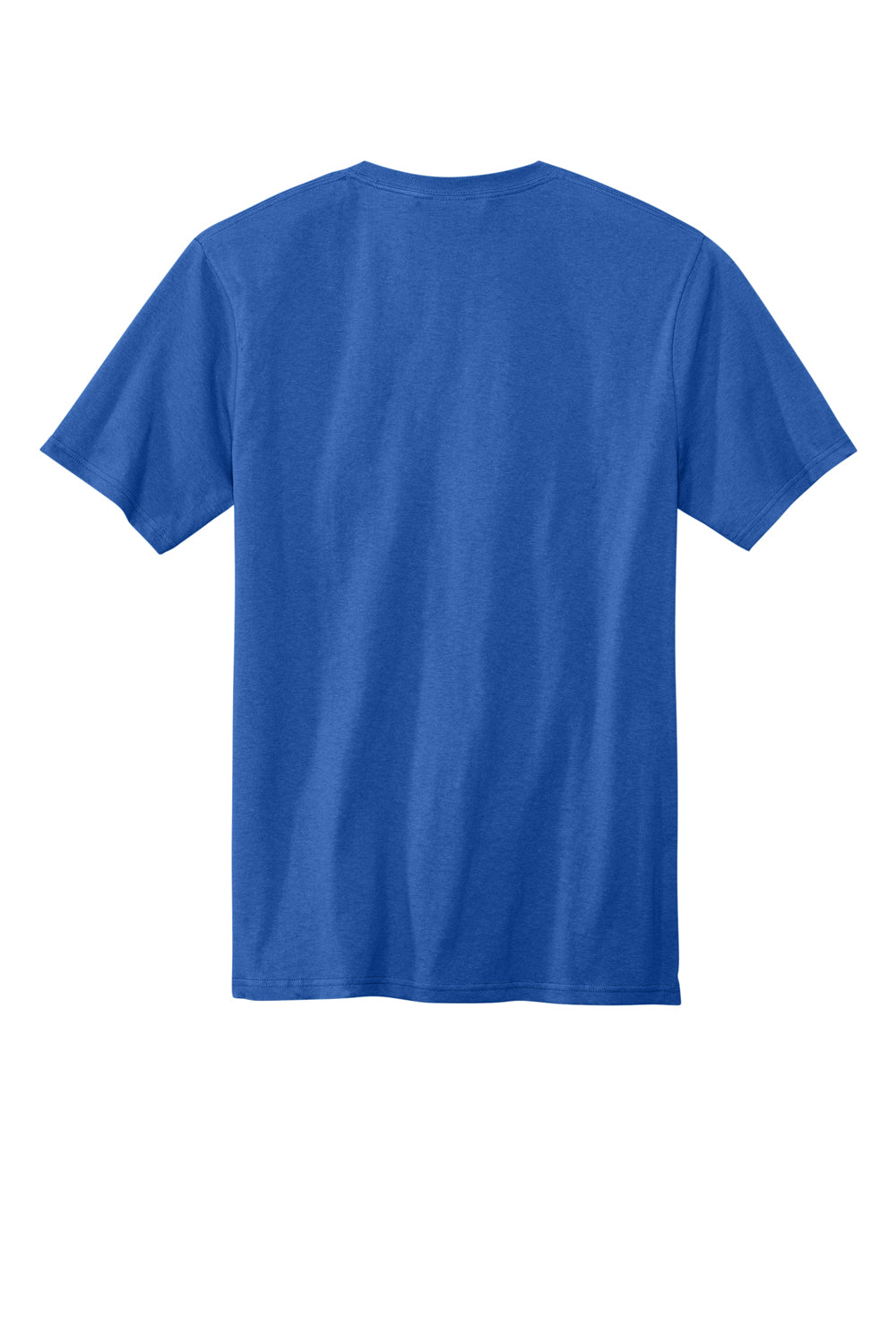 Volunteer Knitwear VL100P Mens USA Made All American Short Sleeve Crewneck T-Shirt w/ Pocket True Royal Blue Flat Back
