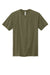 Volunteer Knitwear VL100 Mens USA Made All American Short Sleeve Crewneck T-Shirt Olive Drab Green Flat Front