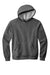 Volunteer Knitwear VL130H Mens USA Made Chore Fleece Hooded Sweatshirt Hoodie w/ Pouch Pocket Heather Charcoal Grey Flat Front