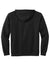 Volunteer Knitwear VL130H Mens USA Made Chore Fleece Hooded Sweatshirt Hoodie w/ Pouch Pocket Deep Black Flat Back
