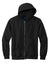 Volunteer Knitwear VL130ZH Mens USA Made Chore Fleece Full Zip Hooded Sweatshirt Hoodie w/ Pockets Deep Black Flat Front