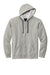 Volunteer Knitwear VL130ZH Mens USA Made Chore Fleece Full Zip Hooded Sweatshirt Hoodie w/ Pockets Heather Grey Flat Front