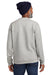 Volunteer Knitwear VL130 Mens USA Made Chore Fleece Crewneck Sweatshirt Heather Grey Model Back