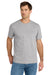 Volunteer Knitwear VL45 Mens USA Made Daily Short Sleeve Crewneck T-Shirt Heather Grey Model Front