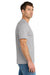 Volunteer Knitwear VL45 Mens USA Made Daily Short Sleeve Crewneck T-Shirt Heather Grey Model Side