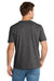 Volunteer Knitwear VL45 Mens USA Made Daily Short Sleeve Crewneck T-Shirt Heather Dark Grey Model Back