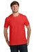 Volunteer Knitwear VL45 Mens USA Made Daily Short Sleeve Crewneck T-Shirt Flag Red Model Front