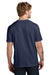 Volunteer Knitwear VL45 Mens USA Made Daily Short Sleeve Crewneck T-Shirt Strong Navy Blue Model Back