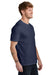 Volunteer Knitwear VL45 Mens USA Made Daily Short Sleeve Crewneck T-Shirt Strong Navy Blue Model Side