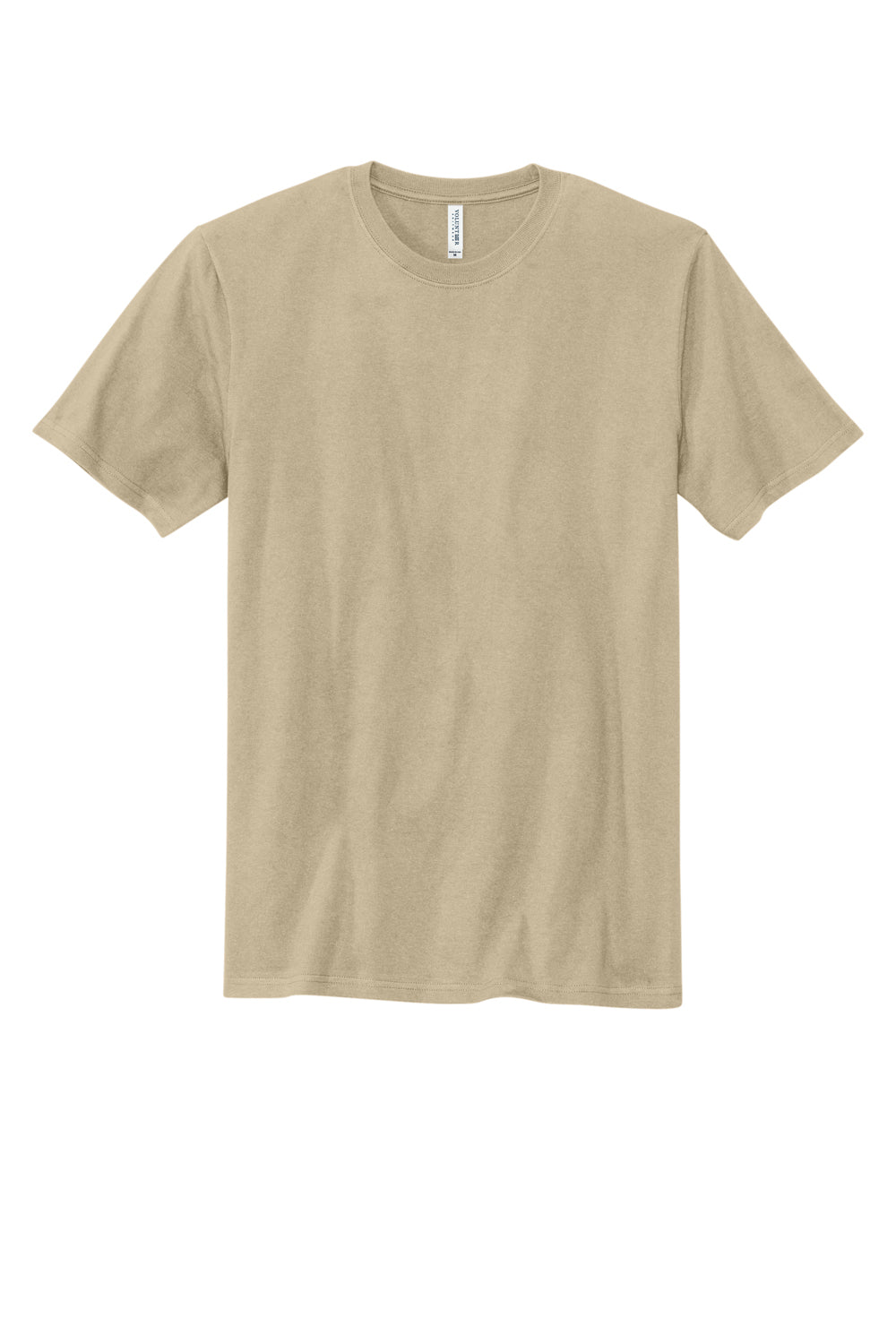 Volunteer Knitwear VL60 Mens USA Made Chore Short Sleeve Crewneck T-Shirt Sand Dune Flat Front
