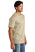 Volunteer Knitwear VL60 Mens USA Made Chore Short Sleeve Crewneck T-Shirt Sand Dune Model Side