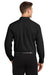 Port Authority W100/TW100 Mens Carefree Stain Resistant Long Sleeve Button Down Shirt w/ Pocket Deep Black Model Back
