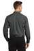 Port Authority W100/TW100 Mens Carefree Stain Resistant Long Sleeve Button Down Shirt w/ Pocket Graphite Grey Model Back
