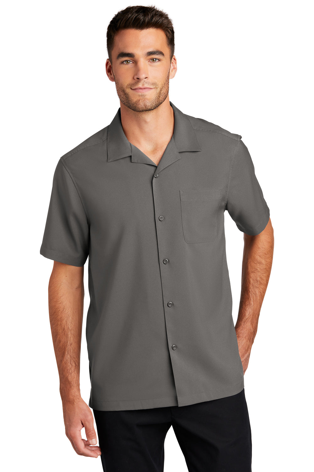 moisture wicking short sleeve dress shirts &Collar Pacific Short-Sleeve Shirt
