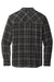 Port Authority W672 Mens Ombre Plaid Long Sleeve Button Down Shirt w/ Double Pockets Deep Black Flat Back