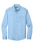 Port Authority W808 Mens SuperPro Wrinkle Resistant React Long Sleeve Button Down Shirt w/ Pocket Cloud Blue Flat Front