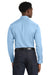 Port Authority W808 Mens SuperPro Wrinkle Resistant React Long Sleeve Button Down Shirt w/ Pocket Cloud Blue Model Back