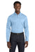 Port Authority W808 Mens SuperPro Wrinkle Resistant React Long Sleeve Button Down Shirt w/ Pocket Cloud Blue Model Front