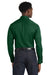 Port Authority W808 Mens SuperPro Wrinkle Resistant React Long Sleeve Button Down Shirt w/ Pocket Dark Green Model Back