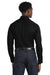 Port Authority W808 Mens SuperPro Wrinkle Resistant React Long Sleeve Button Down Shirt w/ Pocket Deep Black Model Back