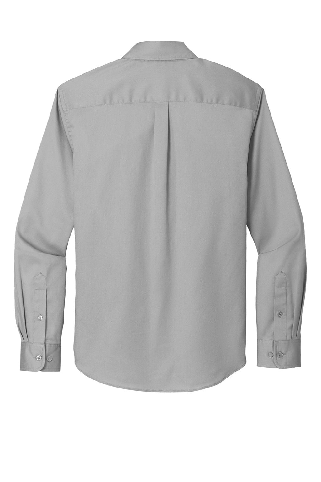 Port Authority W808 Mens SuperPro Wrinkle Resistant React Long Sleeve Button Down Shirt w/ Pocket Gusty Grey Flat Back