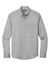 Port Authority W808 Mens SuperPro Wrinkle Resistant React Long Sleeve Button Down Shirt w/ Pocket Gusty Grey Flat Front