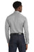 Port Authority W808 Mens SuperPro Wrinkle Resistant React Long Sleeve Button Down Shirt w/ Pocket Gusty Grey Model Back