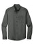 Port Authority W808 Mens SuperPro Wrinkle Resistant React Long Sleeve Button Down Shirt w/ Pocket Storm Grey Flat Front