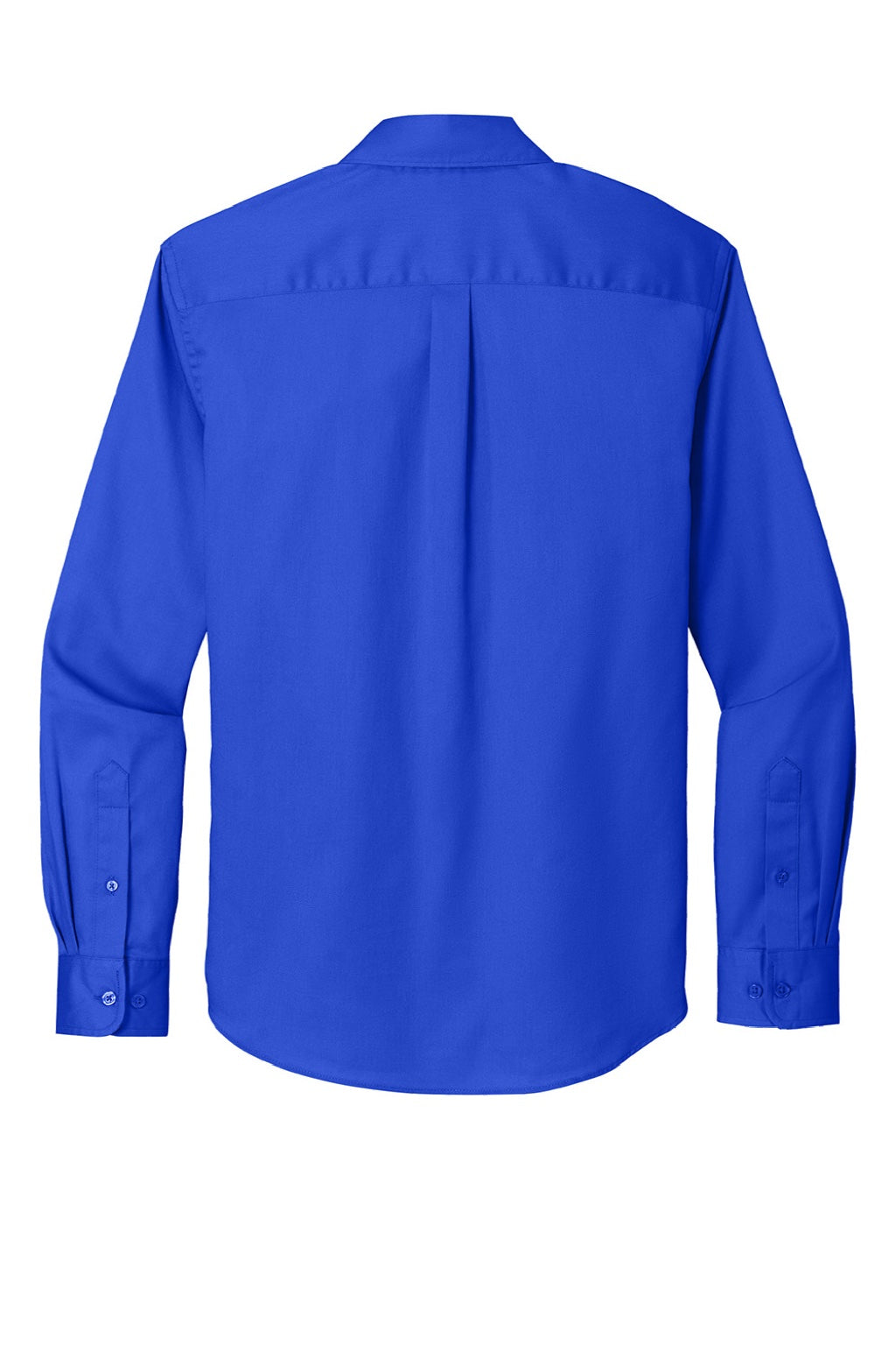 Port Authority W808 Mens SuperPro Wrinkle Resistant React Long Sleeve Button Down Shirt w/ Pocket True Royal Blue Flat Back