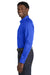 Port Authority W808 Mens SuperPro Wrinkle Resistant React Long Sleeve Button Down Shirt w/ Pocket True Royal Blue Model Side