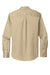 Port Authority W808 Mens SuperPro Wrinkle Resistant React Long Sleeve Button Down Shirt w/ Pocket Wheat Flat Back