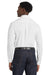 Port Authority W808 Mens SuperPro Wrinkle Resistant React Long Sleeve Button Down Shirt w/ Pocket White Model Back