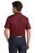 Port Authority W809 Mens SuperPro Wrinkle Resistant React Short Sleeve Button Down Shirt w/ Pocket Burgundy Model Back