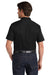 Port Authority W809 Mens SuperPro Wrinkle Resistant React Short Sleeve Button Down Shirt w/ Pocket Deep Black Model Back