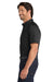 Port Authority W809 Mens SuperPro Wrinkle Resistant React Short Sleeve Button Down Shirt w/ Pocket Deep Black Model Side