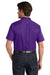 Port Authority W809 Mens SuperPro Wrinkle Resistant React Short Sleeve Button Down Shirt w/ Pocket Purple Model Back