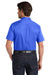 Port Authority W809 Mens SuperPro Wrinkle Resistant React Short Sleeve Button Down Shirt w/ Pocket True Royal Blue Model Back