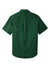 Port Authority W809 Mens SuperPro Wrinkle Resistant React Short Sleeve Button Down Shirt w/ Pocket Dark Green Flat Back
