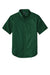 Port Authority W809 Mens SuperPro Wrinkle Resistant React Short Sleeve Button Down Shirt w/ Pocket Dark Green Flat Front