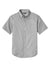 Port Authority W809 Mens SuperPro Wrinkle Resistant React Short Sleeve Button Down Shirt w/ Pocket Gusty Grey Flat Front
