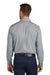 Port Authority W816 Mens Nailhead Easy Care Long Sleeve Button Down Shirt w/ Pocket Gusty Grey Model Back