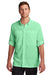 Port Authority W960 Mens Daybreak Moisture Wicking Long Sleeve Button Down Shirt w/ Double Pockets Bright Seafoam Green Model Front