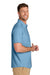 Port Authority W963 Mens UV Dockside Moisture Wicking Short Sleeve Button Down Shirt w/ Pocket Carolina Blue Model Side
